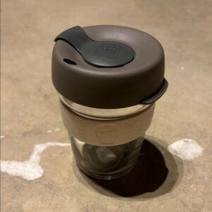 Keep Cup Glass Reusable Travel Cup - Brown/Tan